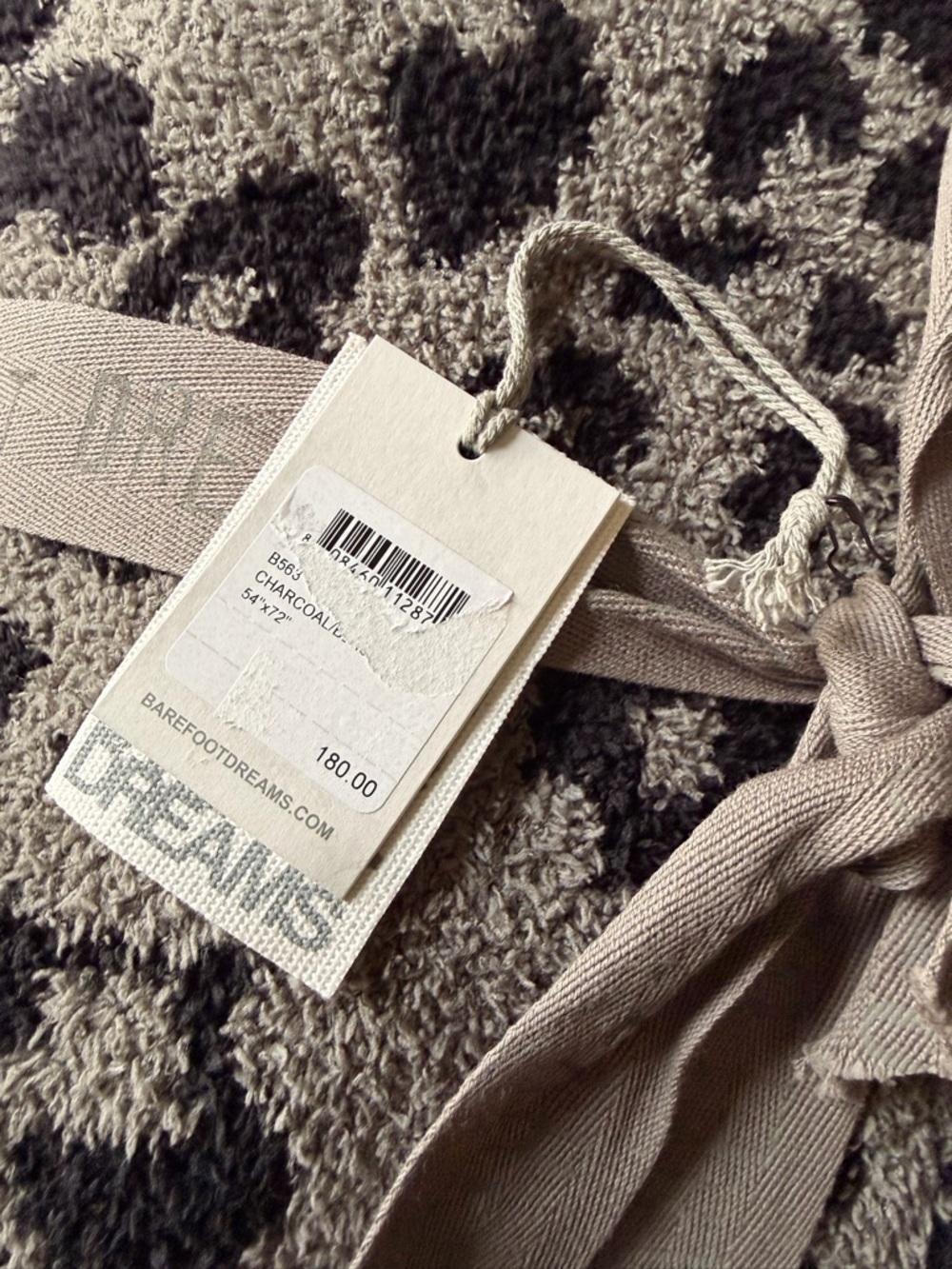 Barefoot Dreams Cozy Chic Leopard Blanket Throw 54”x72” Charcoal Black BNWT - Picture 4 of 7